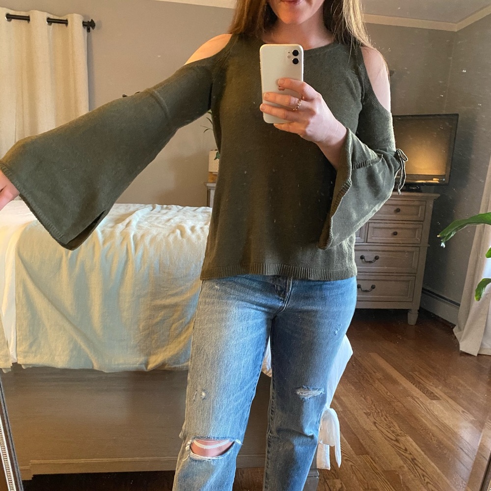 Cutout Shoulder Sweater!